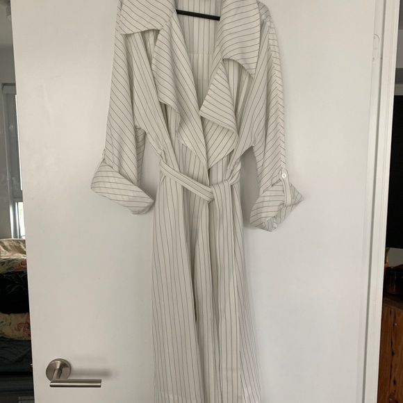 Trench coat with white pin stripes - Picture 2 of 2